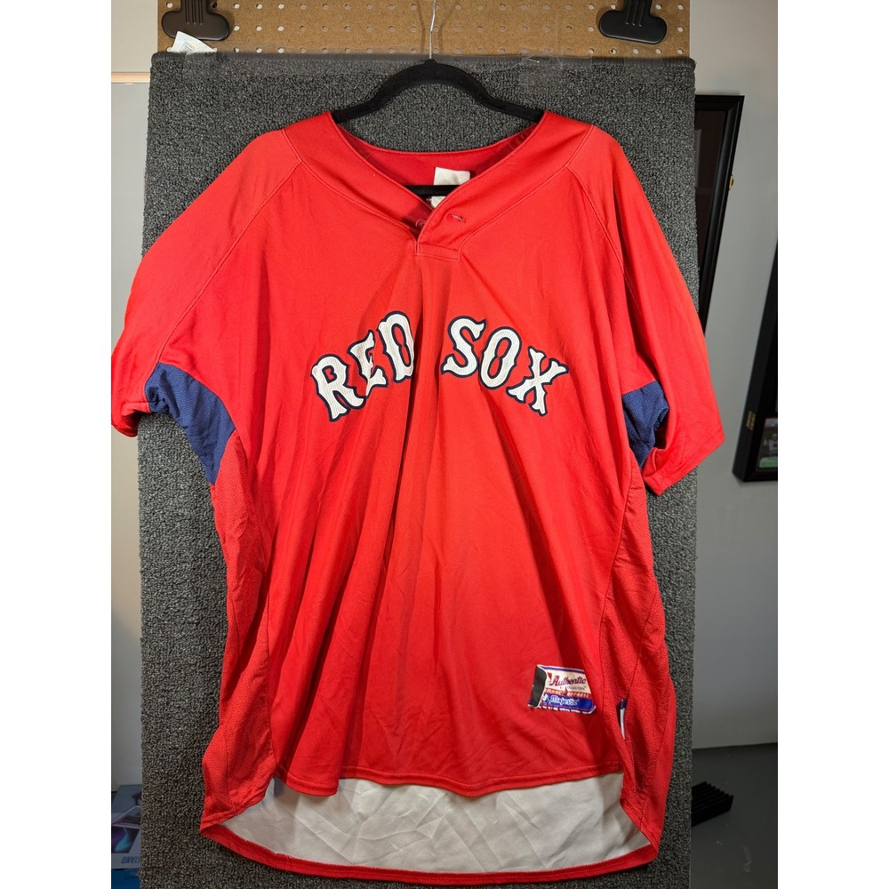 Majestic Red Sox Jersey Mens XL Red MLB Authentic Cool Base Pullover